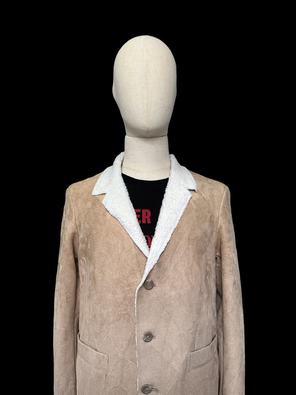 Japanese Brand Avant-garde Rubik moleskin Sherpa long coat Size US L / EU 52-54 / 3 - 5 Thumbnail