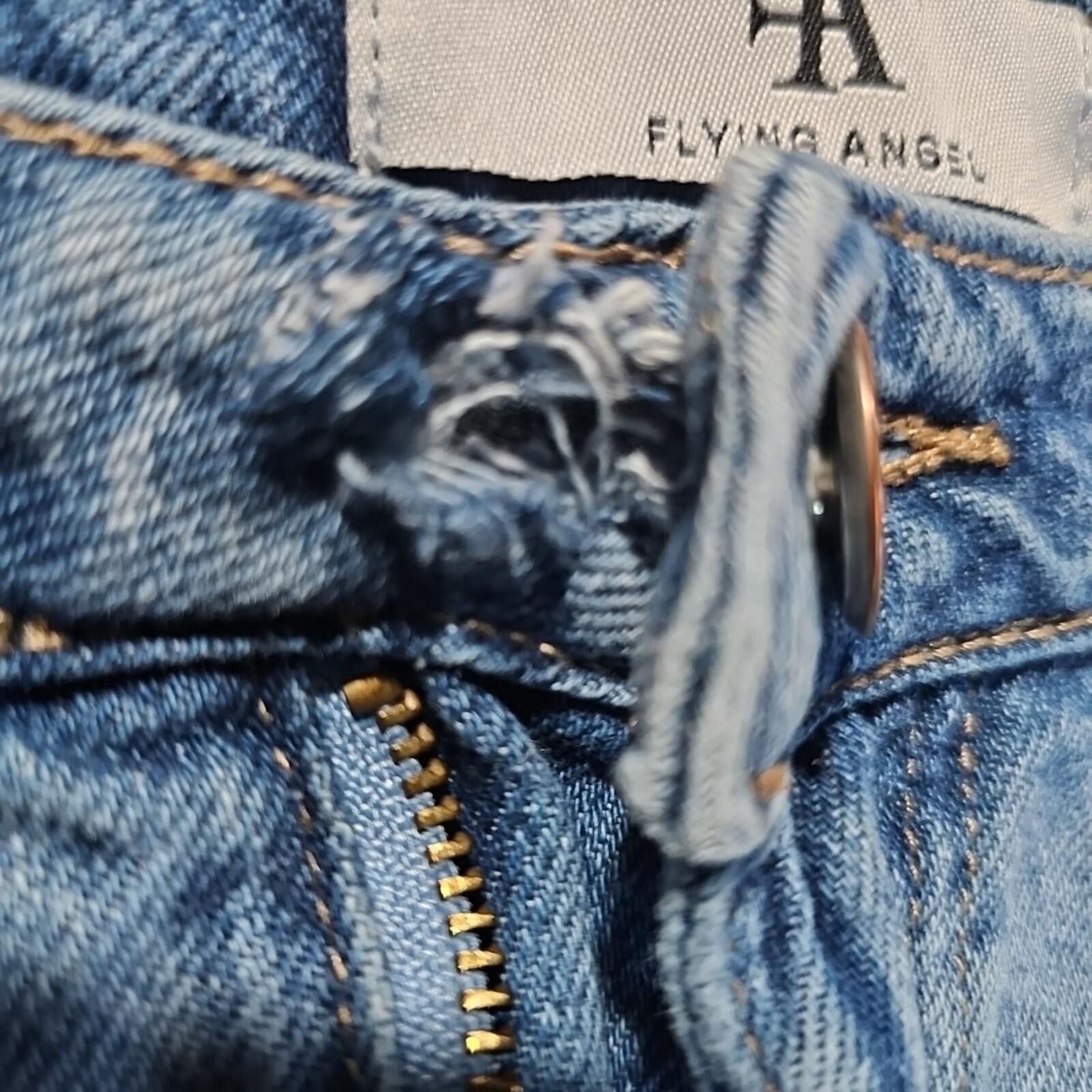 Other Flying Angel 11/30 Cropped Straight Blue Jeans Size 30" / US 8 / IT 44 - 3 Thumbnail