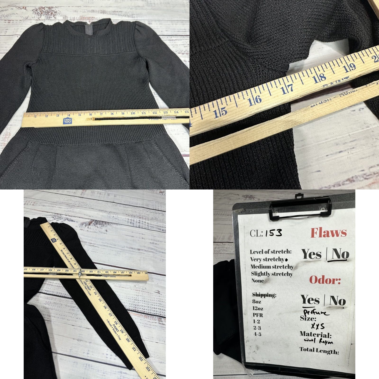 St. John VINTAGE St. John for I. Magnin Black Knit Sweater Dress Long Sleeve XXS Dress Womens Knit Wool Rayon Knee Length Size XXS / US 00 / IT 34 - 8 Thumbnail