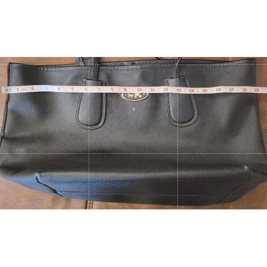 Coach Authenticated Black Leather Coach Tote F1473-33581 Shoulder Size ONE SIZE - 11 Thumbnail