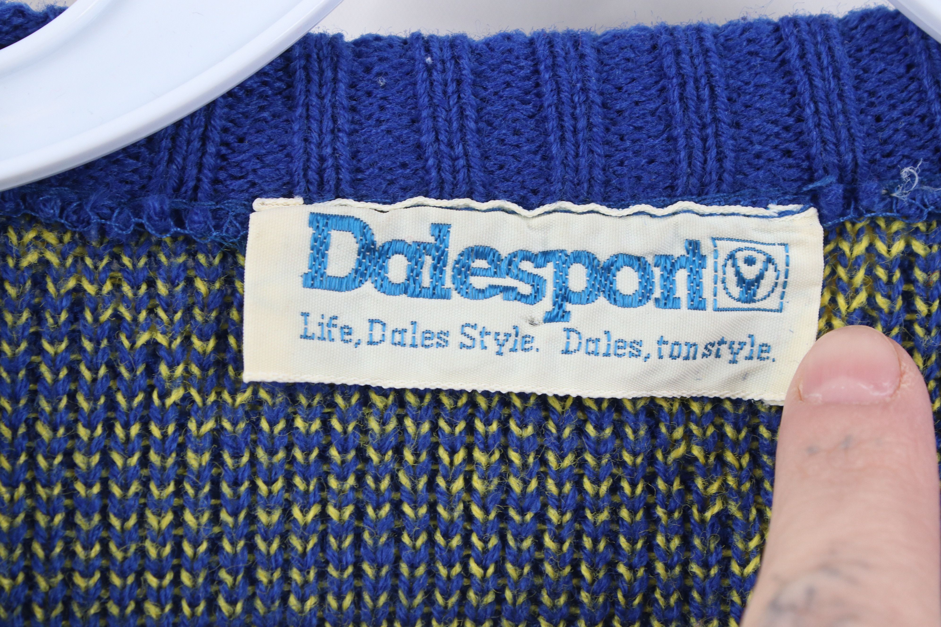 Vintage Vtg 80s 90s Dale Sport Norway Ribbed Knit Crewneck Sweater Size XL / US 12-14 / IT 48-50 - 4 Thumbnail