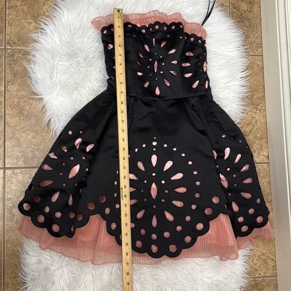 Betsey Johnson VINTAGE BETSEY JOHNSON 2 black and pink strapless dress Size XS / US 0-2 / IT 36-38 - 12 Thumbnail