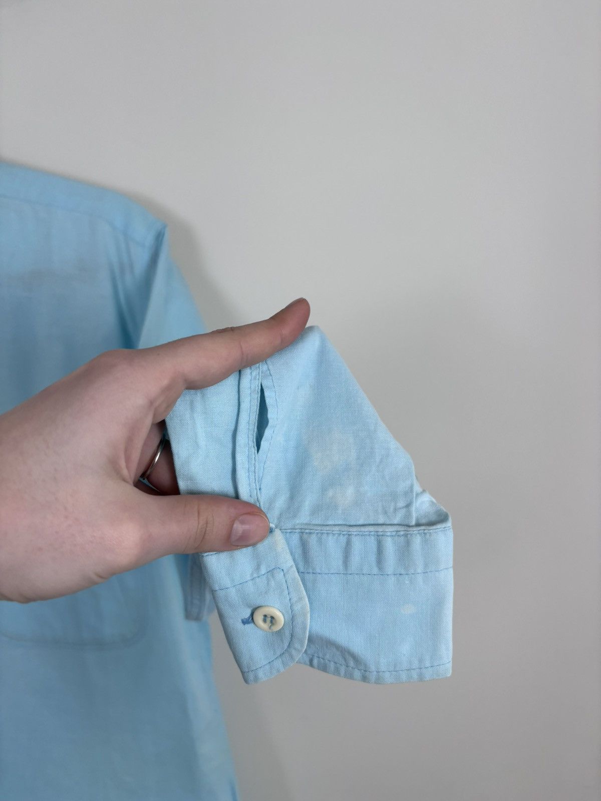 Valentino Vintage 1990s Valentino Jeans Men’s Blue Long Sleeve Shirt Size US M / EU 48-50 / 2 - 15 Thumbnail
