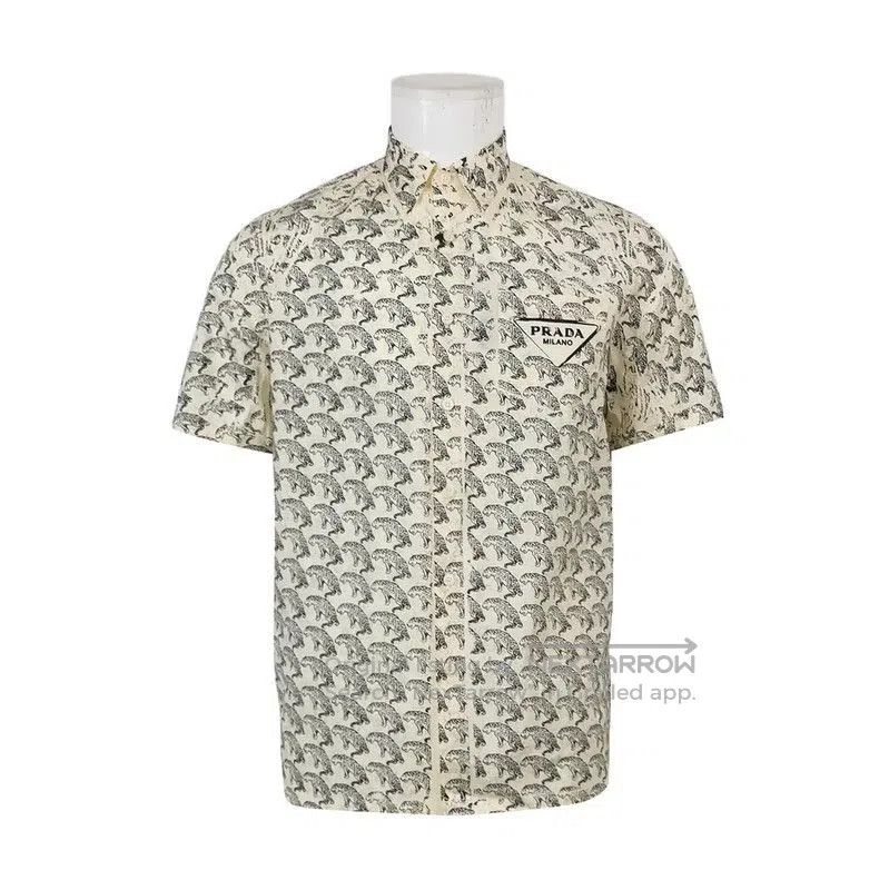 Prada Prada Logo Print Short Sleeve Shirt. Size US M / EU 48-50 / 2 - 1 Thumbnail