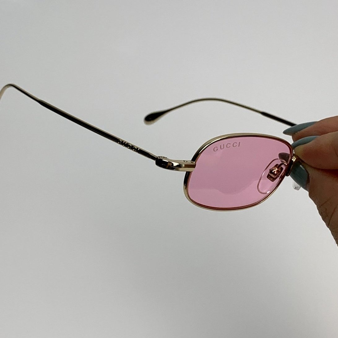 Gucci NEW Gucci Sunglasses GG1648S 005 Gold Pink Unisex Authentic Size ONE SIZE - 8 Thumbnail