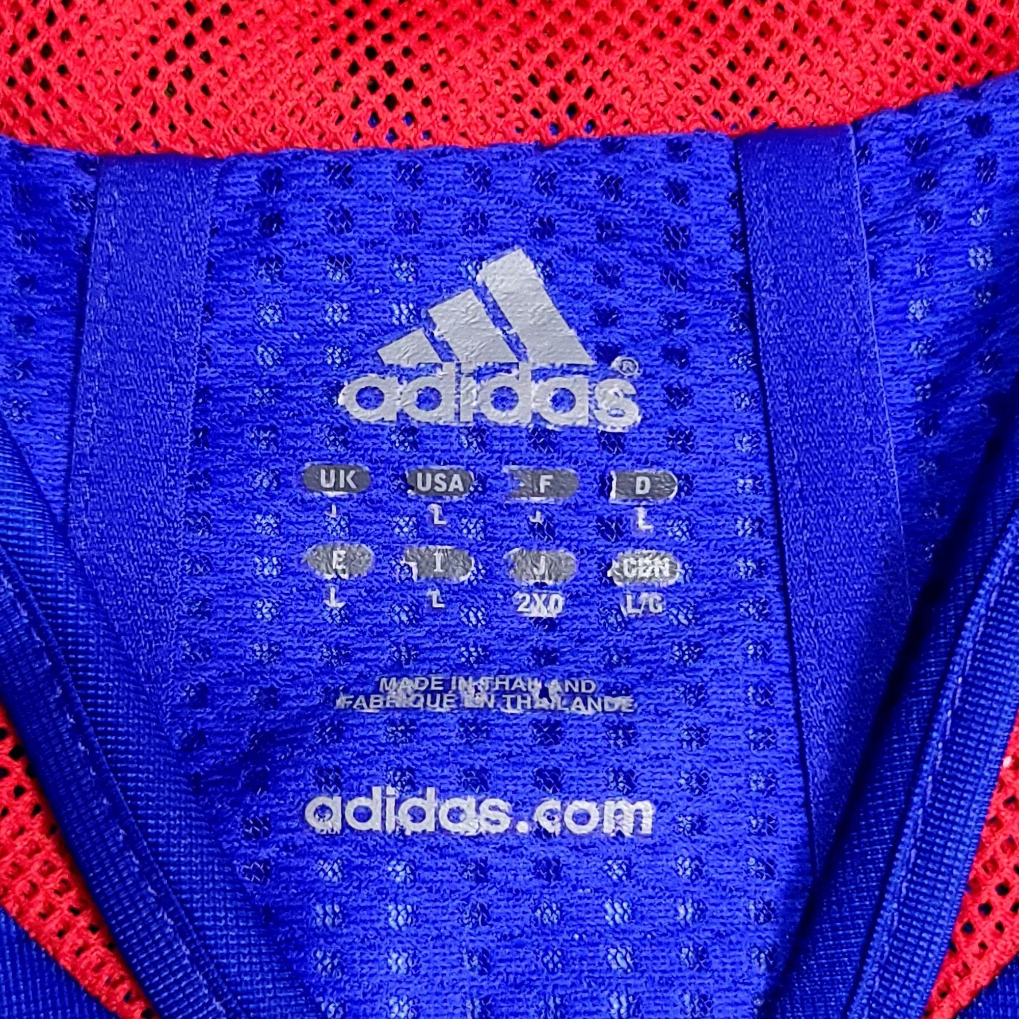 Adidas Zidane France 2004 EURO CUP PLAYER ISSUE Soccer Jersey L Size US L / EU 52-54 / 3 - 7 Thumbnail