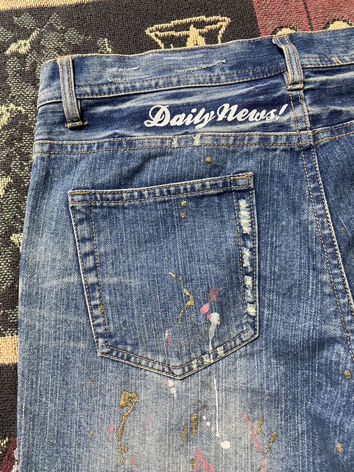 Japanese Brand Japanese Daily News Funky World Union Short Jeans Size US 33 - 14 Thumbnail
