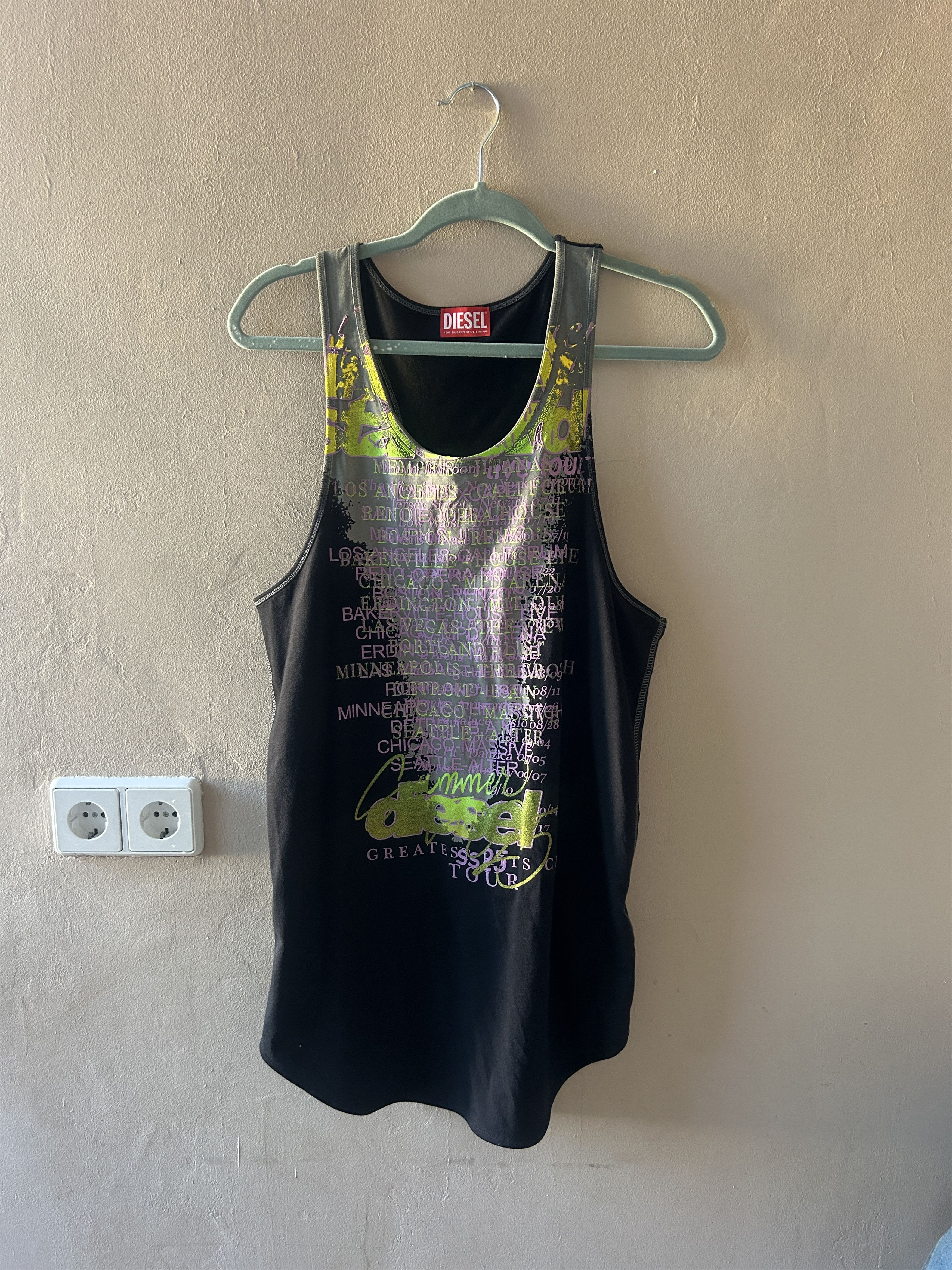 Diesel T-SHAN, Unisex's Tank top with lyrics print in Grey Size US S / EU 44-46 / 1 - 1 Thumbnail