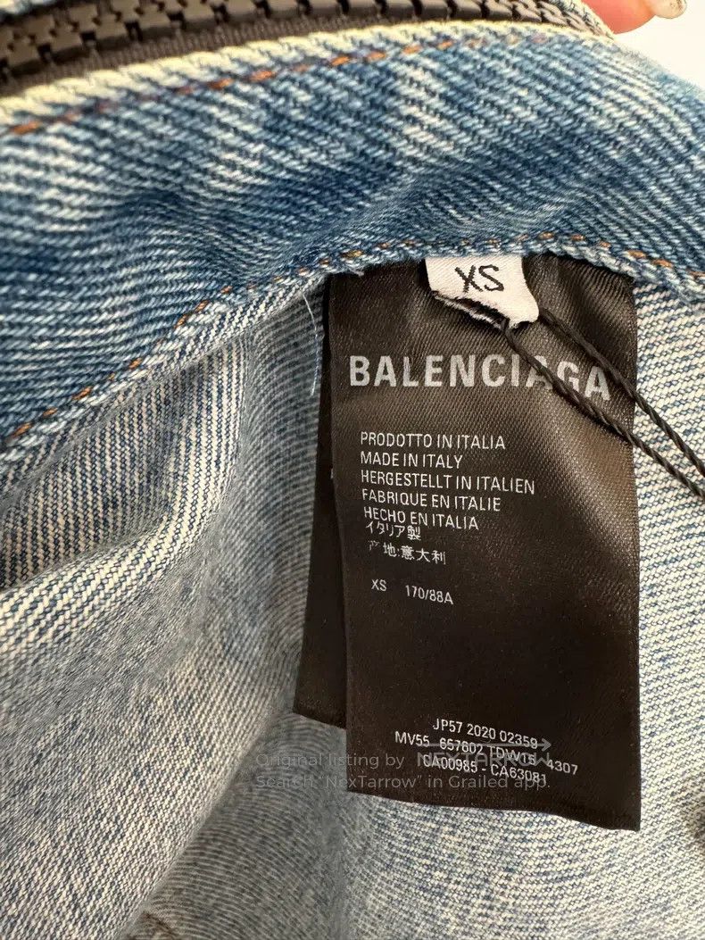 Balenciaga Balenciaga Side Zip Double-Button Denim Jacket Size US XS / EU 42 / 0 - 8 Thumbnail