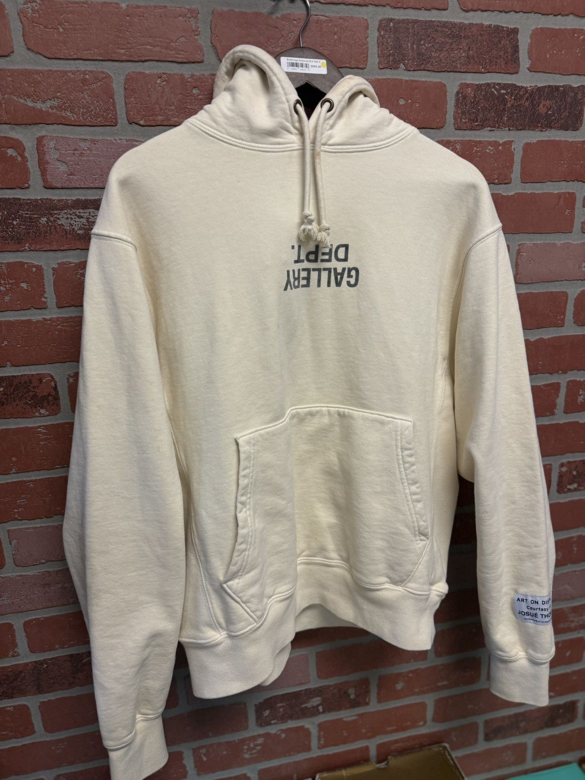 Gallery Dept. Gallery DEPT Cream Hoodie Size Small Few Marks Size US S / EU 44-46 / 1 - 7 Thumbnail
