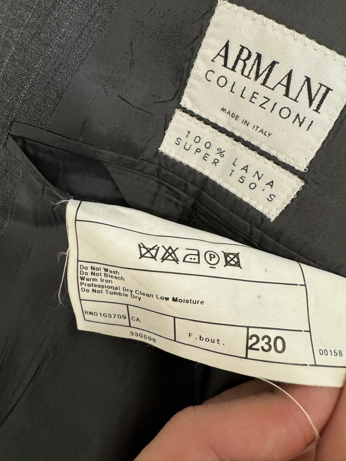 Armani Collezioni ARMANI COLLEZIONI Made in Italy Super 150’s Wool Jacket 44R Size 44R - 11 Thumbnail