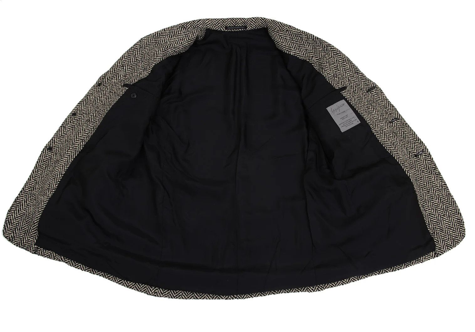 Yohji Yamamoto Yohji Yamamoto Houndstooth T Jacket Black Beige Size US S / EU 44-46 / 1 - 13 Thumbnail