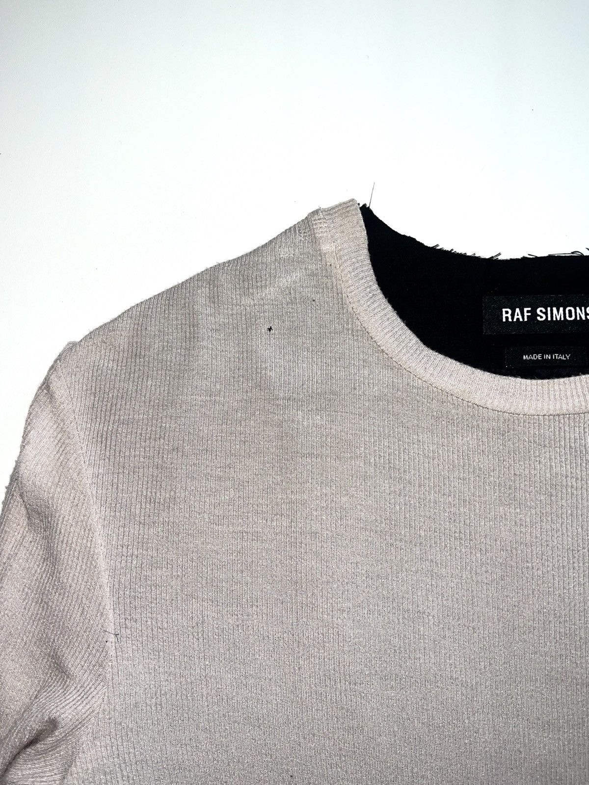 Raf Simons "long-sleeve knit with different front and back. Size US S / EU 44-46 / 1 - 4 Thumbnail