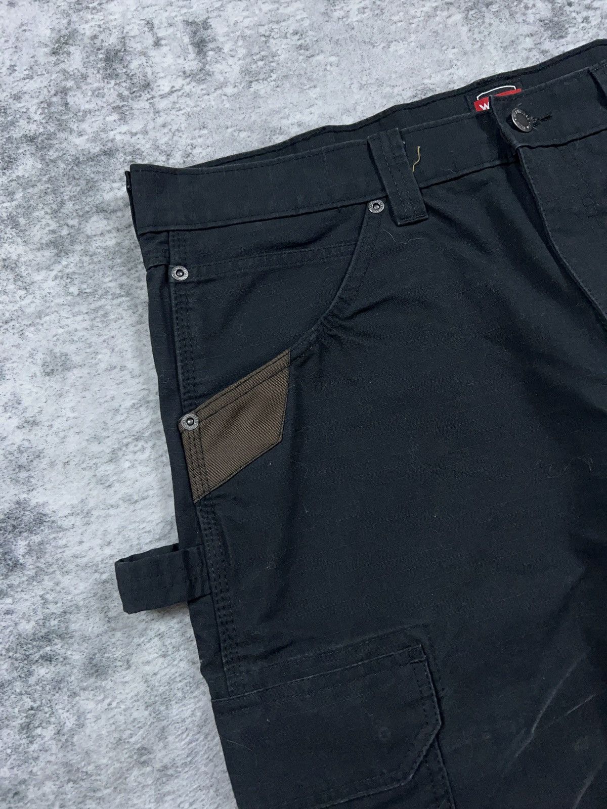 Vintage × Wrangler Y2K Wrangler Carpenter Workwear Shorts 36” Size US 36 / EU 52 - 4 Thumbnail