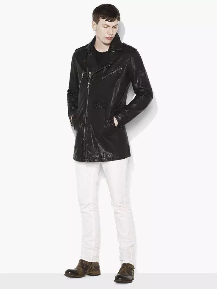 John Varvatos leather biker coat. Medium. Size US M / EU 48-50 / 2 - 1 Thumbnail