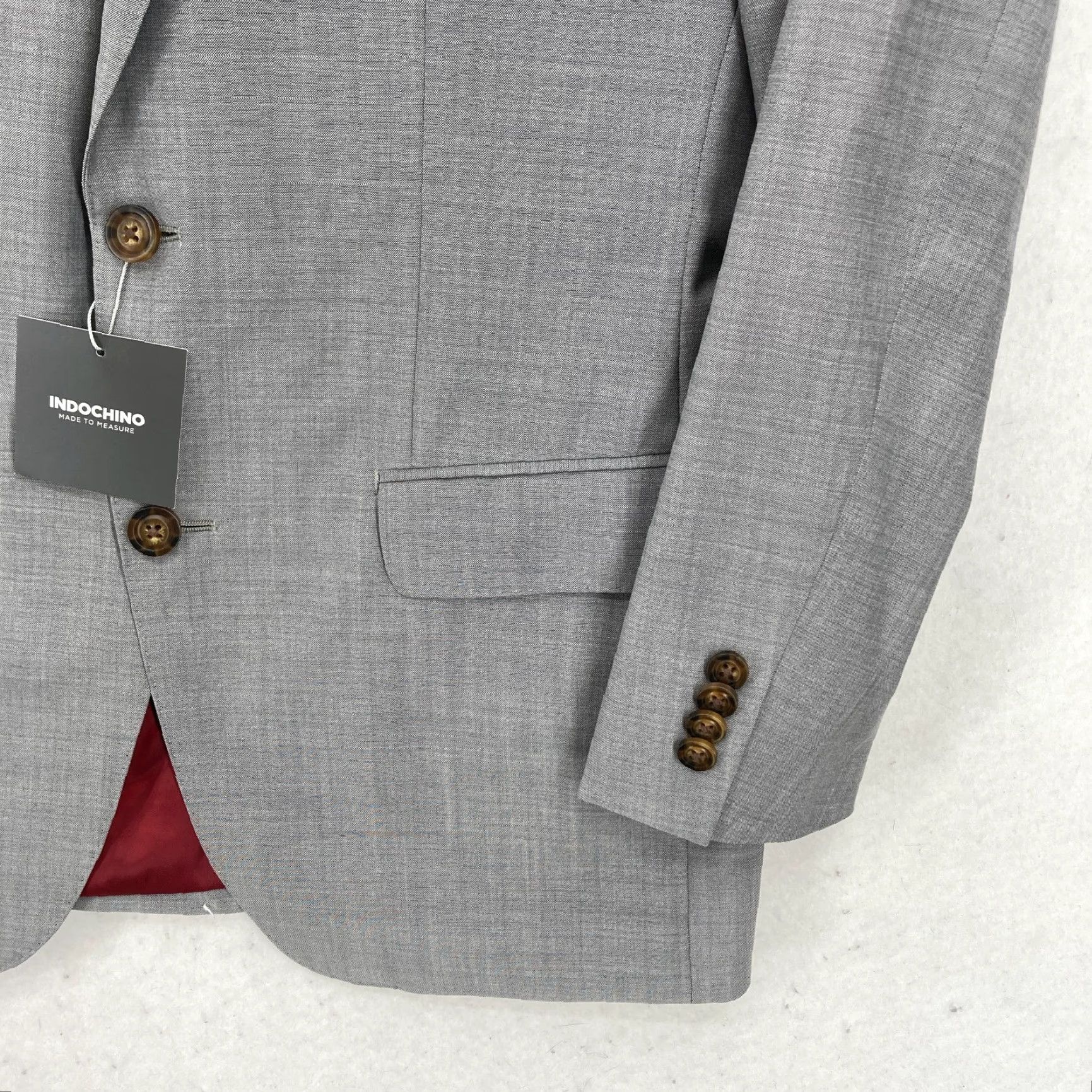 Vintage INDOCHINO Yaletown 46 Sport Coat Blazer Jacket Mens 38 Gray Wool Mohair Luxury Blazer Mens 38 Gray Wool Mohair Luxury Size 38R - 3 Thumbnail