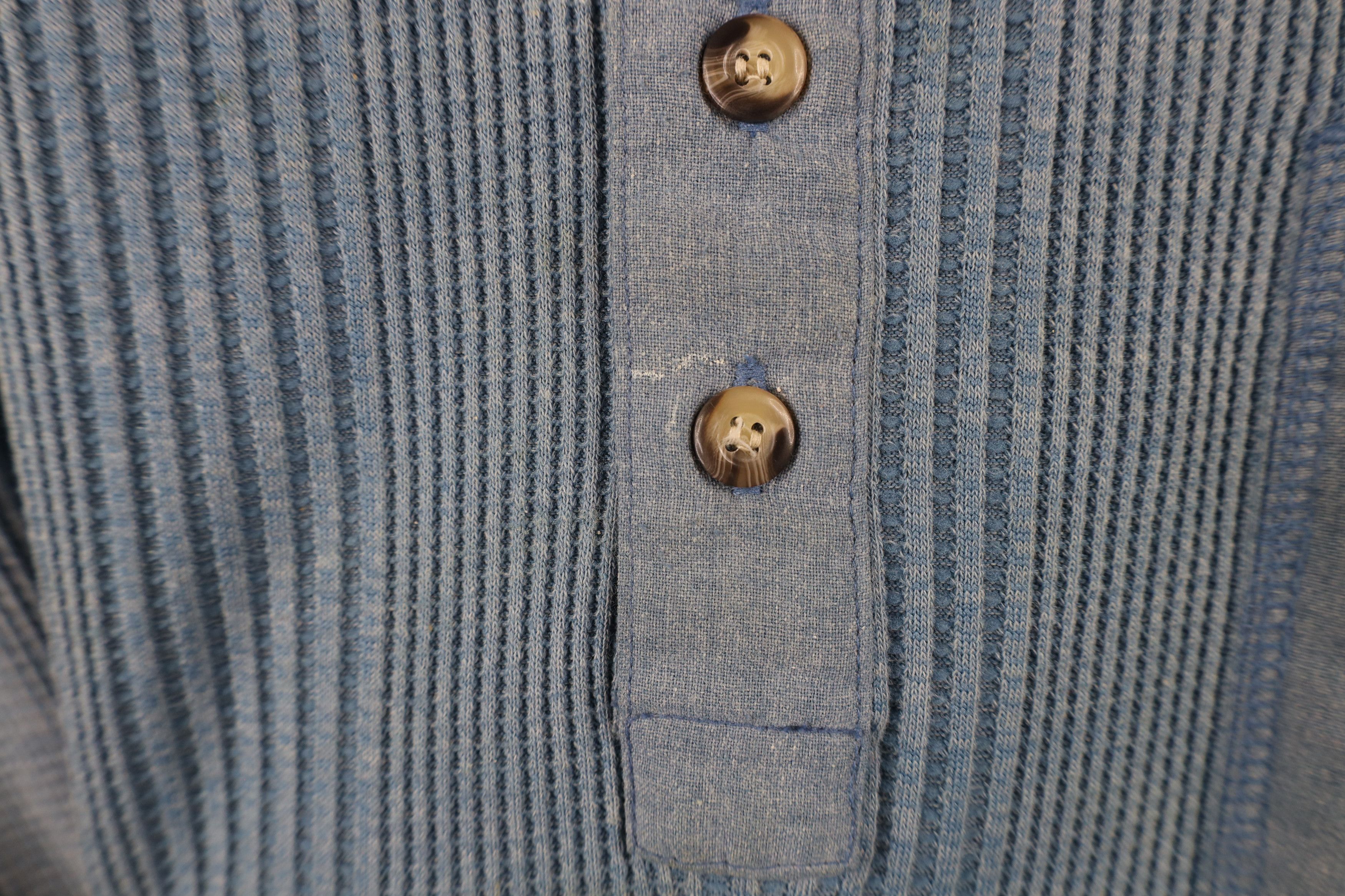 Vintage Vintage 90s Streetwear Ribbed Long Sleeve Henley T-Shirt Size US XL / EU 56 / 4 - 5 Thumbnail