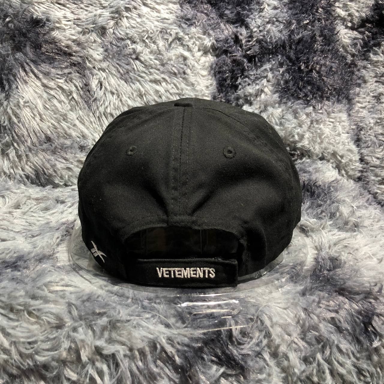 帽子 vetements friday cap Vetements X Reebok Friday Distressed Cap Black | The Webster