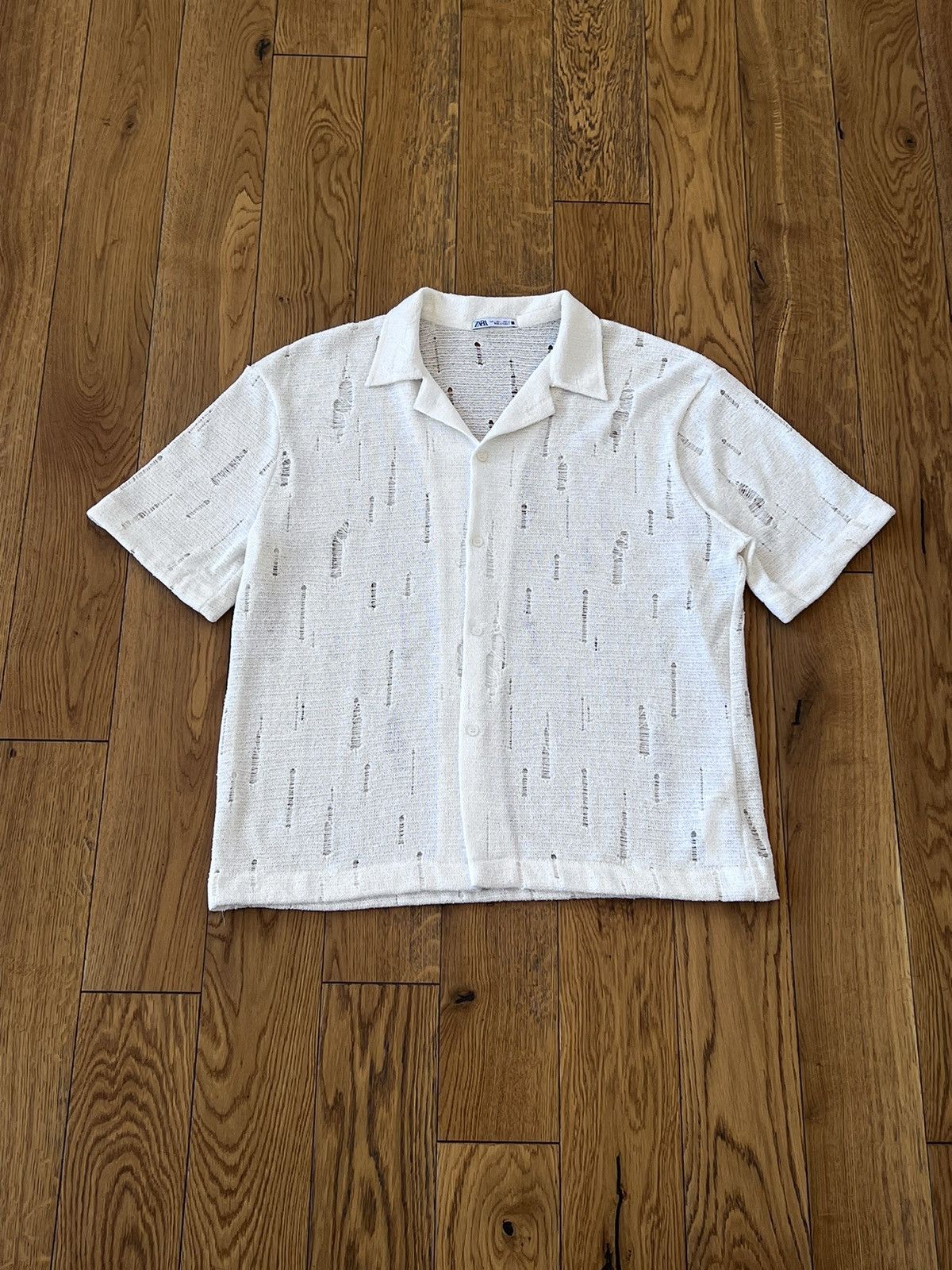Japanese Brand × Vintage × Zara White Button-Up Shirt - Zara Man Size US L / EU 52-54 / 3 - 1 Thumbnail