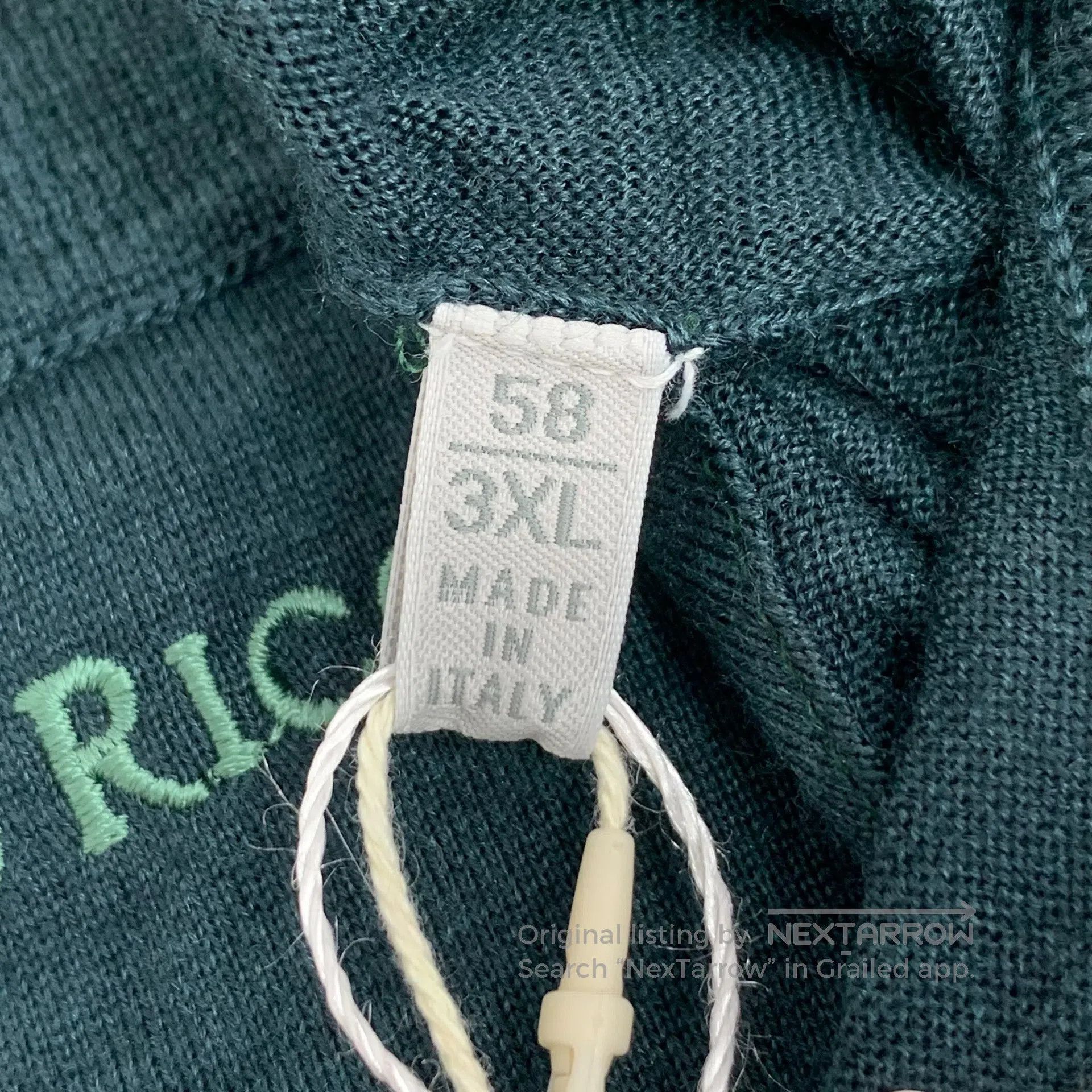 Stefano Ricci Stefano Ricci Dark green letter embroidery cashmere polo n Size US XXL / EU 58 / 5 - 6 Thumbnail