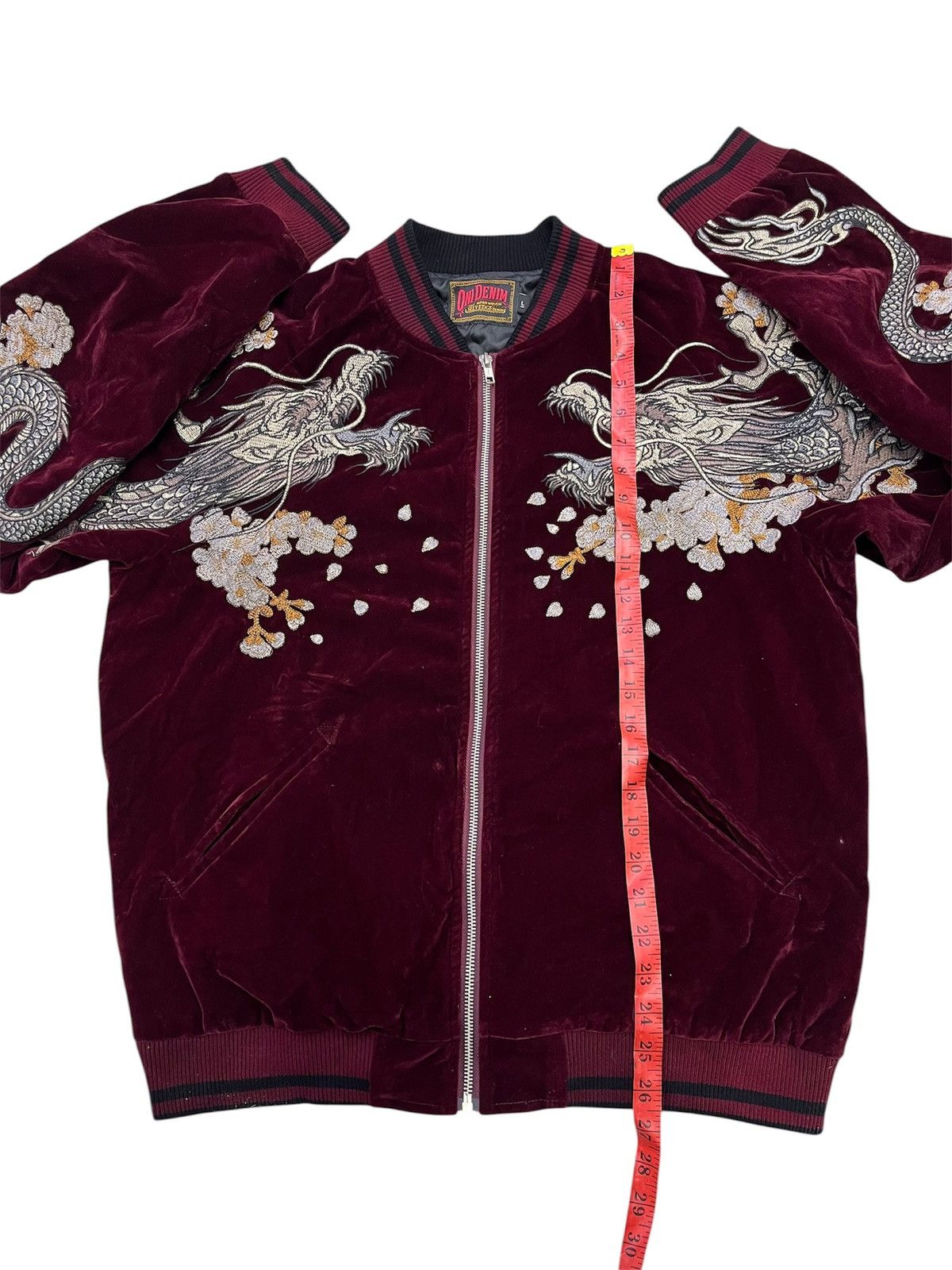 Japanese Brand ONI DENIM DRAGON & SAKURA SUKAJAN JACKET Size US L / EU 52-54 / 3 - 7 Thumbnail