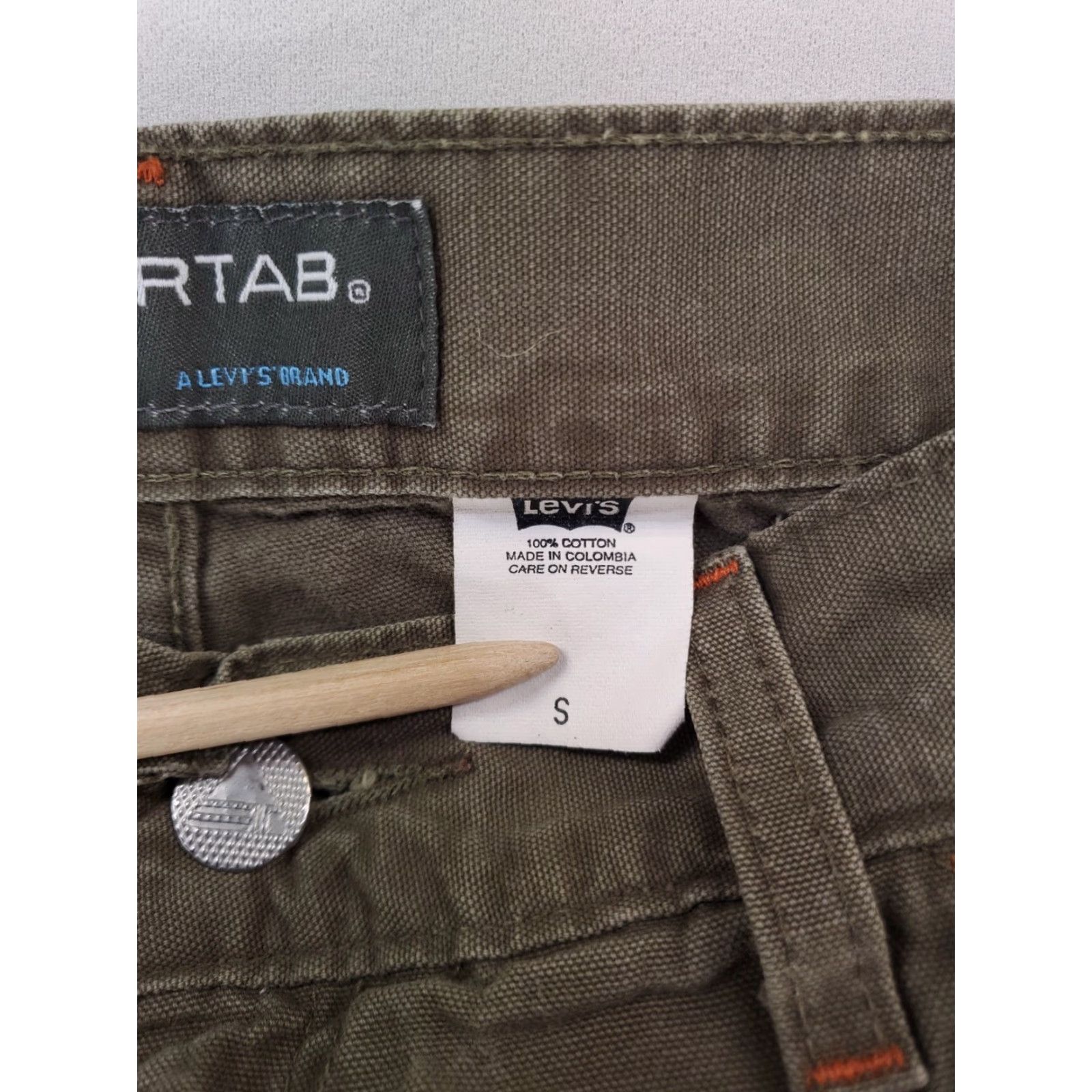 Levi's VINTAGE Levi's Cargo Shorts Green Mens S 26 x 10 Y2K Silvertab Short Size US 26 / EU 42 - 5 Thumbnail