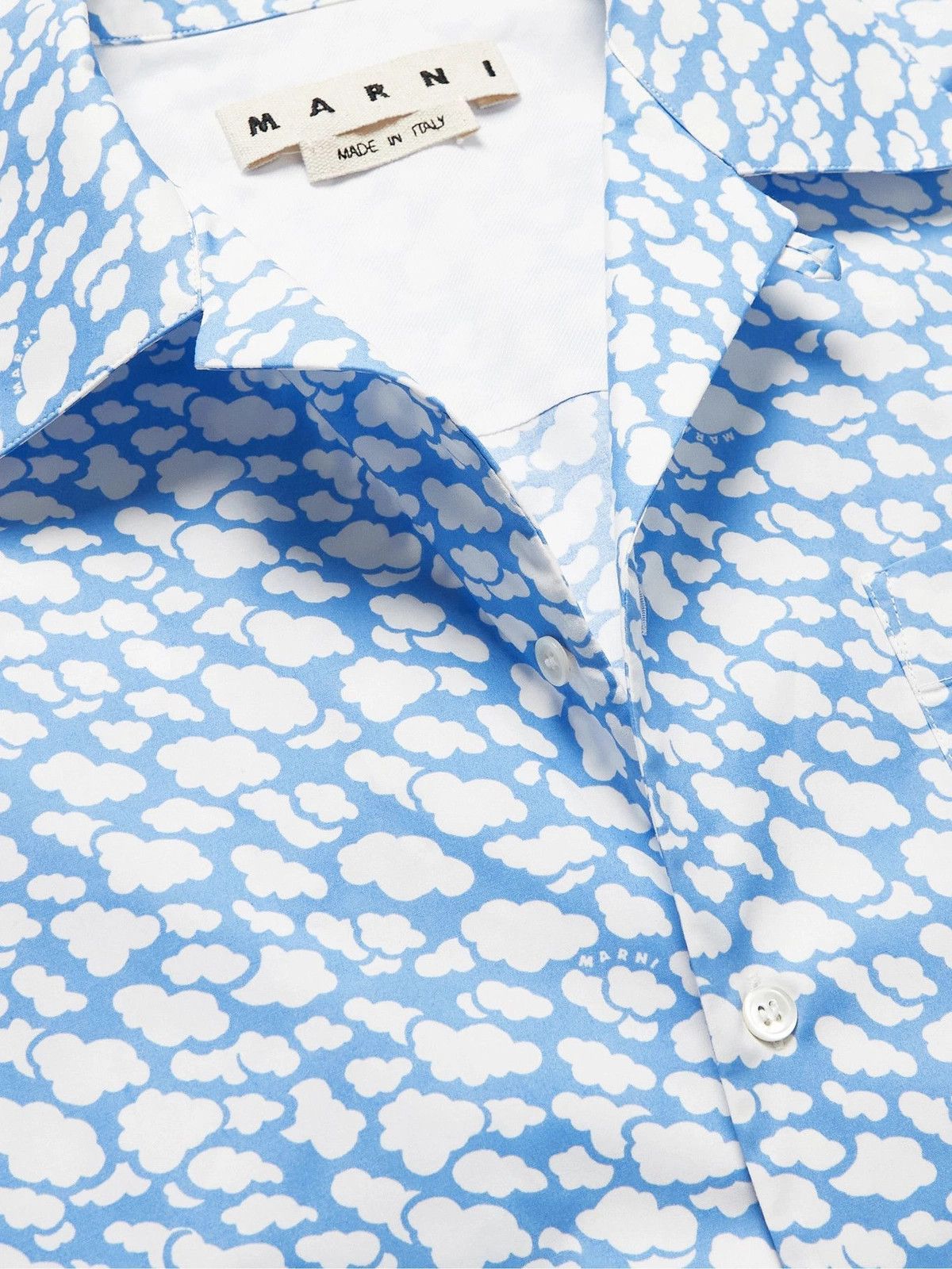 Marni o1w1db10125 Cotton Poplin Shirt in Blue Size US M / EU 48-50 / 2 - 5 Thumbnail