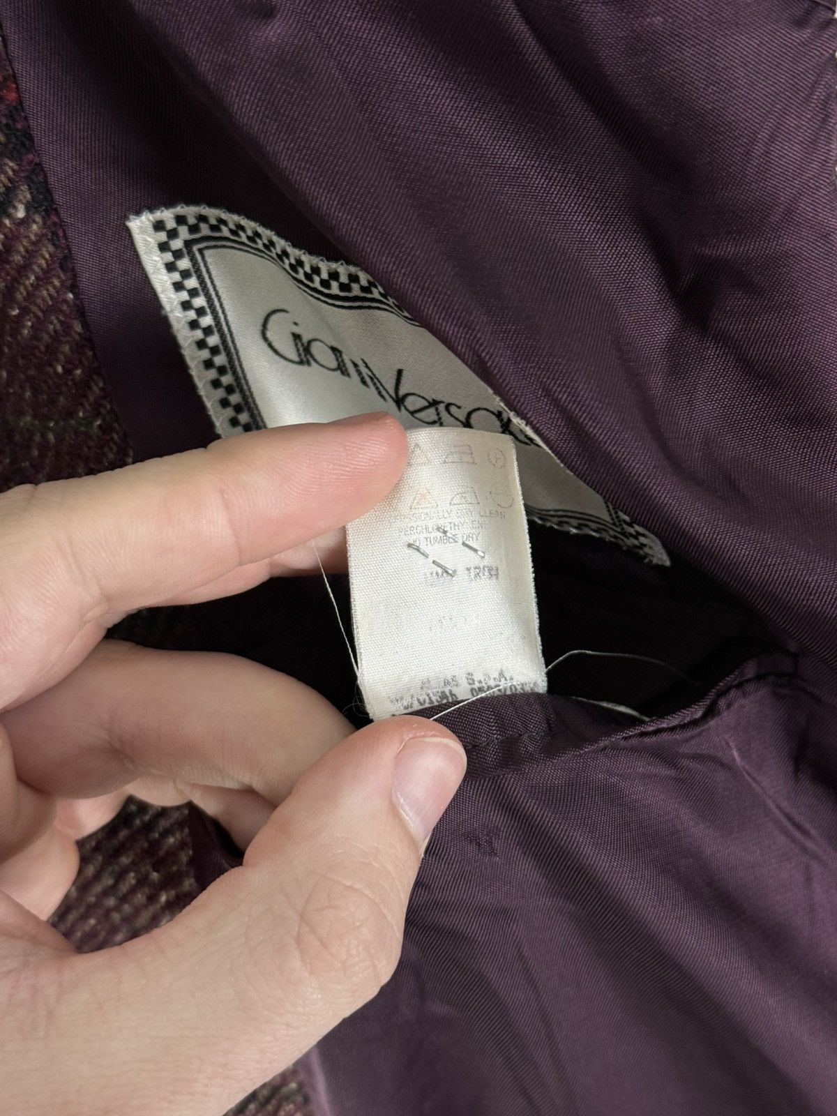 Versace Vintage Gianni Versace 80s-90s Double Breasted Blazer Wool Size 50R - 17 Thumbnail