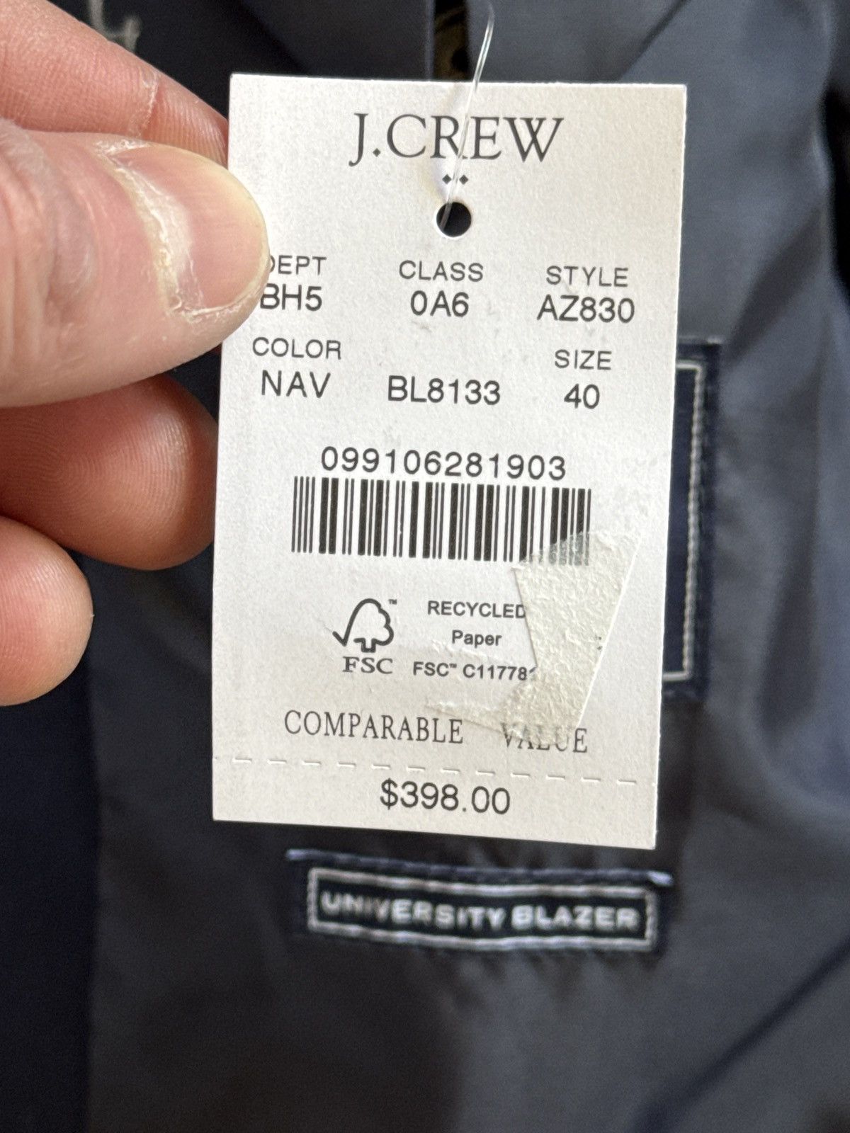 J.Crew Thompson University Blazer NWT $398 Size 40R - 5 Thumbnail