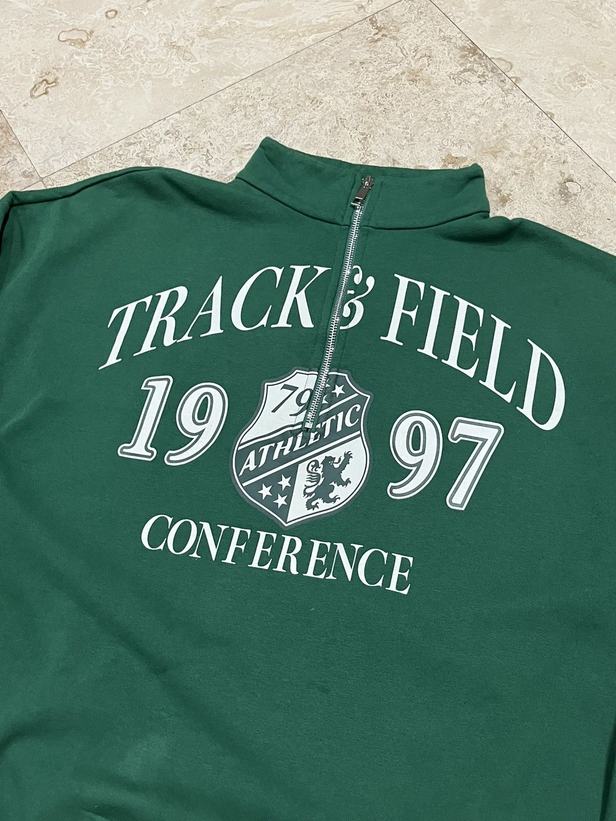 Vintage Y2K Track & Field Quarter Zip Sweatshirt Size US XL / EU 56 / 4 - 2 Thumbnail