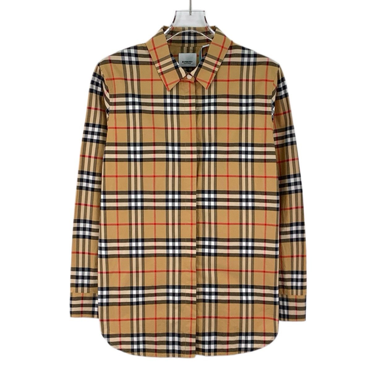 Burberry Burberry Brown Classic Check Lapel Long Sleeve Shirt K26WX Size L / US 10 / IT 46 - 1 Thumbnail