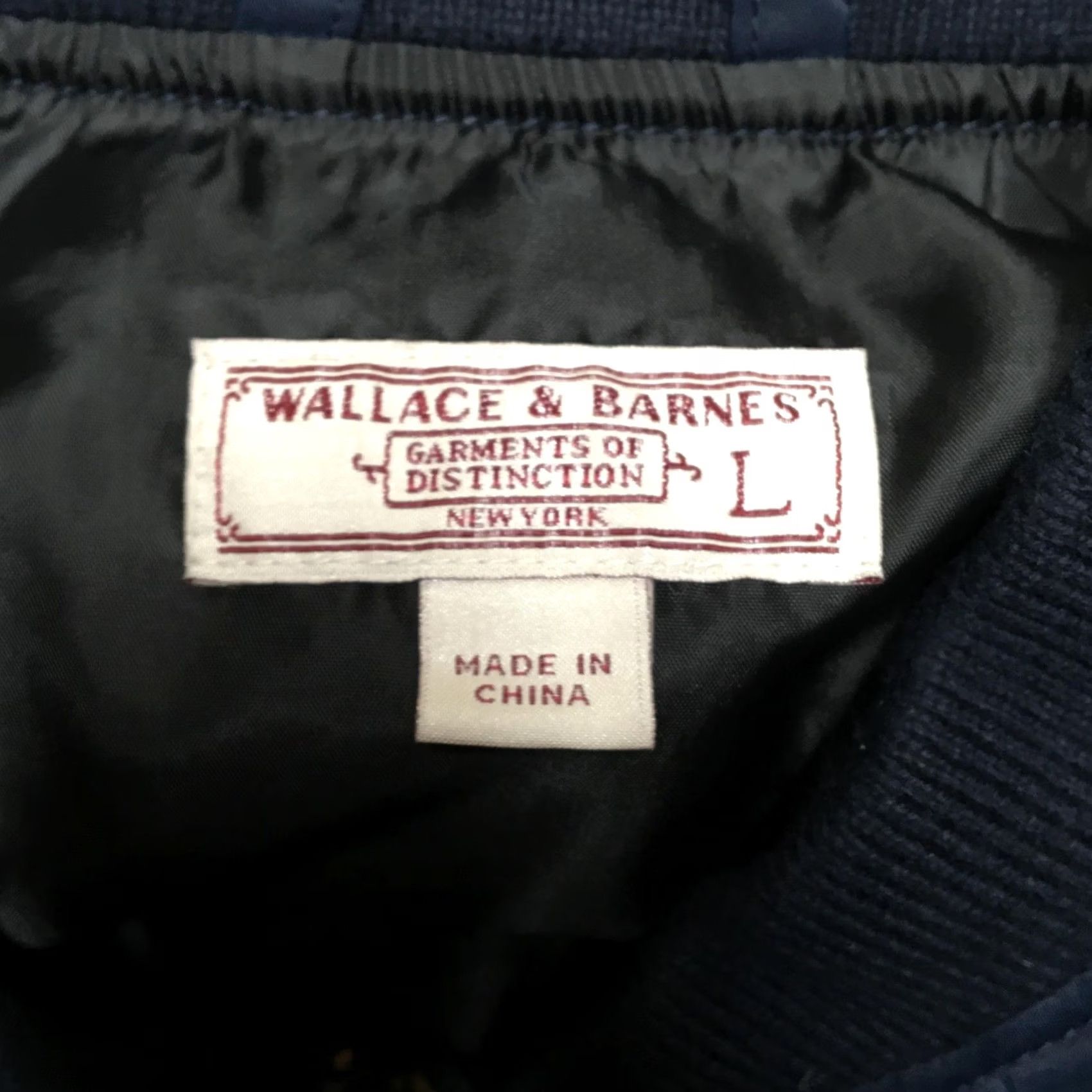 Wallace & Barnes Wallace & Barnes Jacket Mens L Blue Nylon Bomber Full Zip Lined Ribbed Hem Casual Travel Size US L / EU 52-54 / 3 - 6 Thumbnail