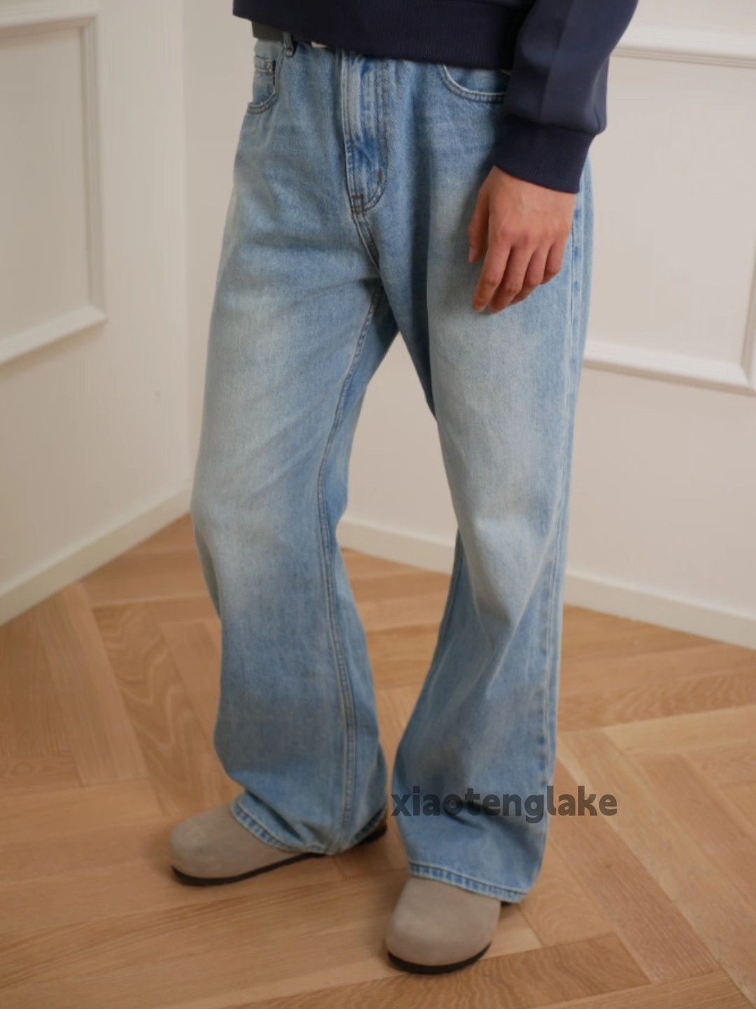 Jean ltx vintage washed faded cleanfit loose baggy flared jeans Size US 34 / EU 50 - 4 Thumbnail
