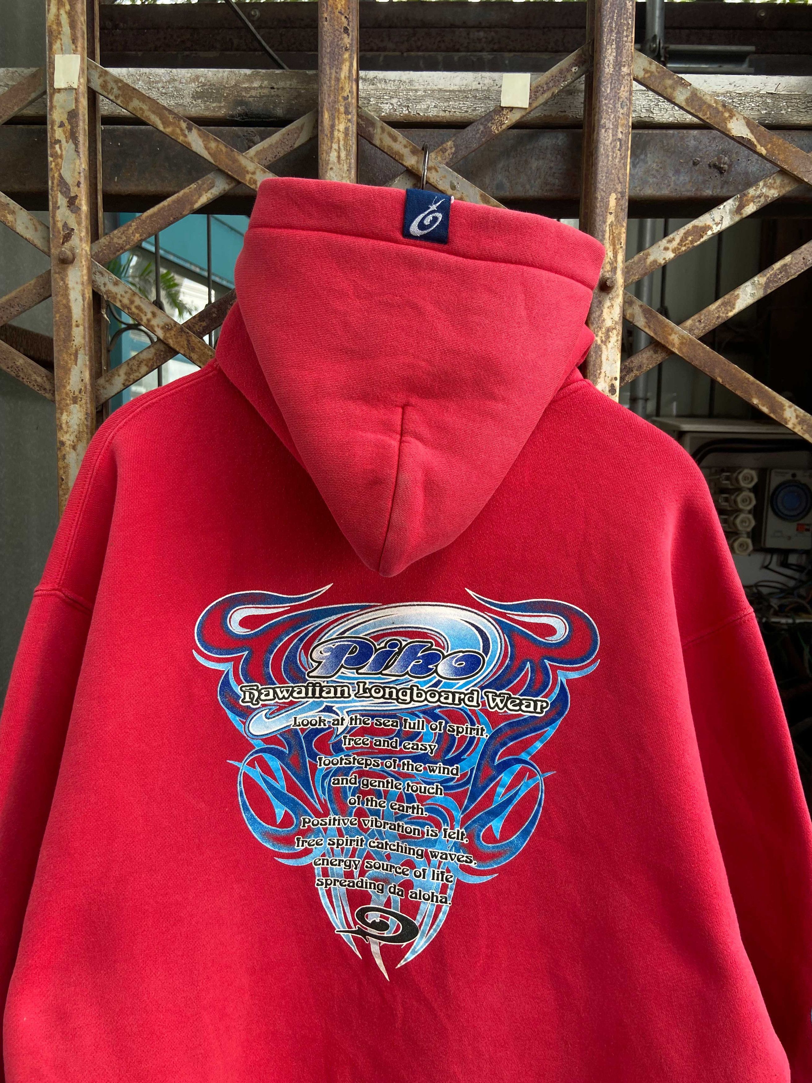 Japanese Brand (L) RARE Vintage Piko Hawaiian ZIP UP HOODIE Size US L / EU 52-54 / 3 - 9 Thumbnail