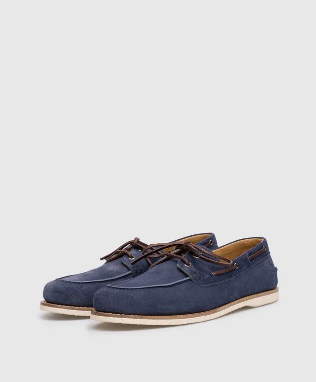 image of Brunello Cucinelli O1W1Db10524 Shoes In Blue, Men's (Size 11)