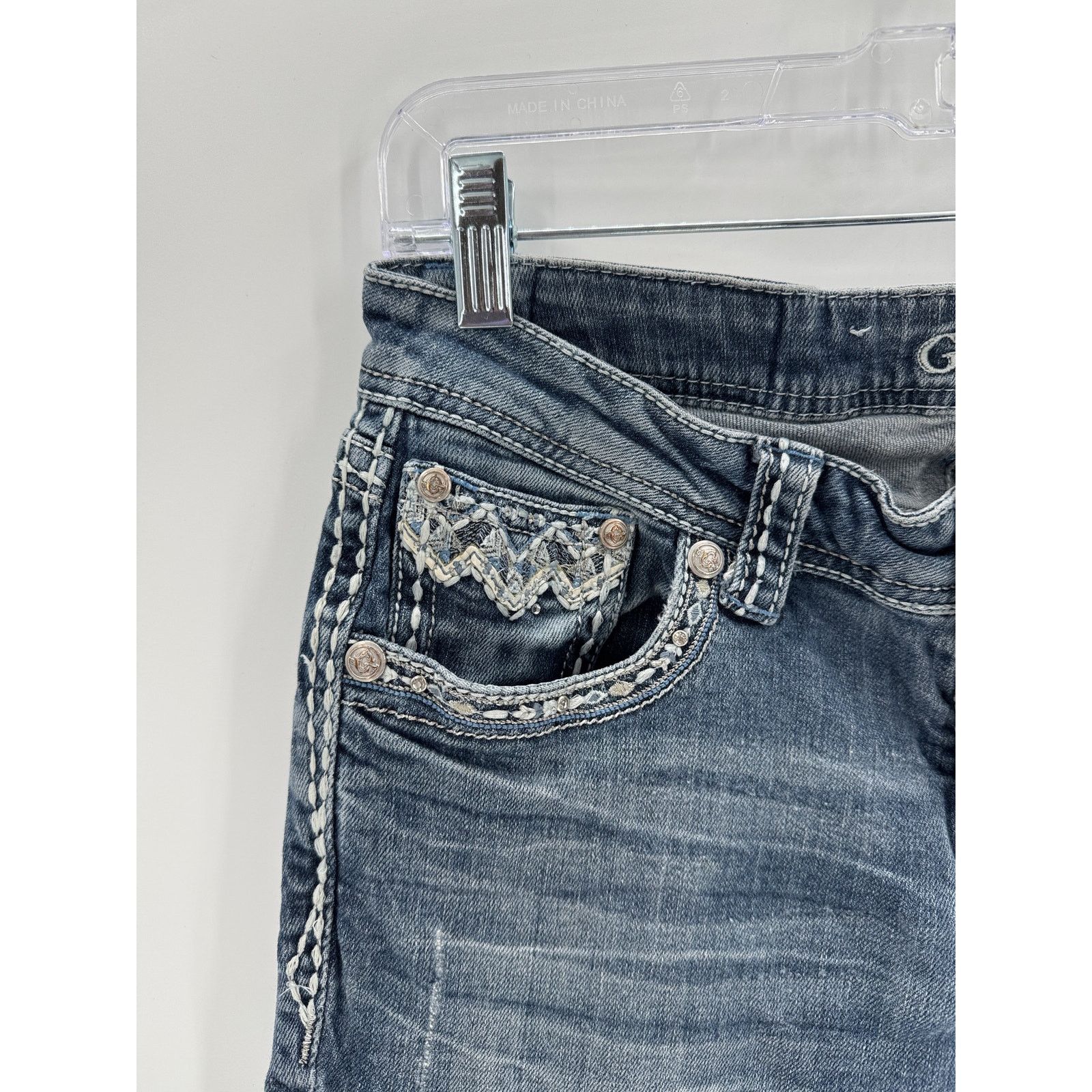 Grace in LA Grace in LA contrasting stitching bling pockets 29 bootcut Size 29" - 5 Thumbnail