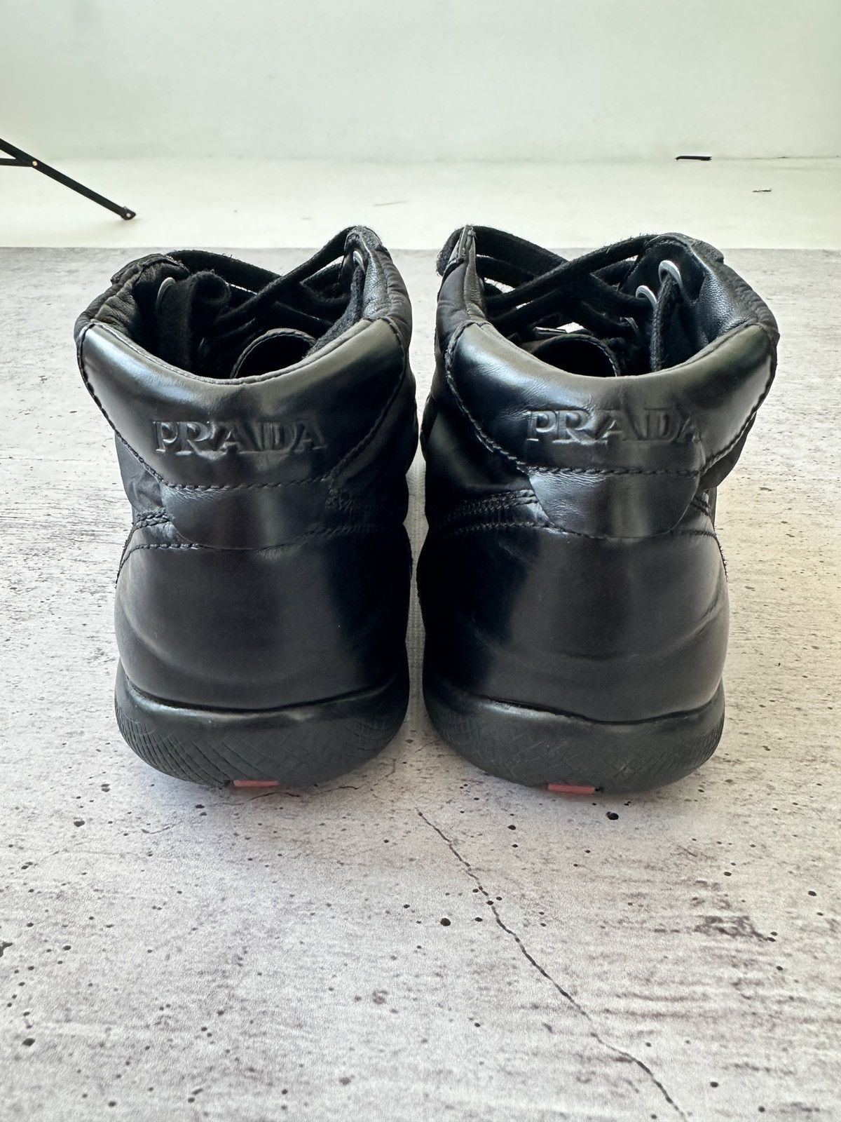 Prada Prada sport nylon and leather lace up low top sneakers Size US 8 / EU 41 - 7 Thumbnail