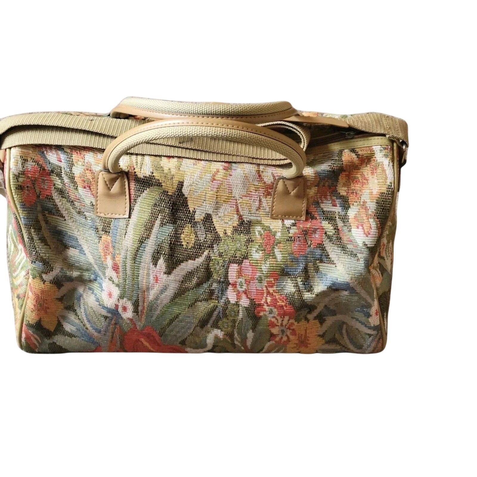 Other Adolfo VTG Floral Tapestry Bag Duffel Tote With Makeup Bag Size ONE SIZE - 1 Thumbnail