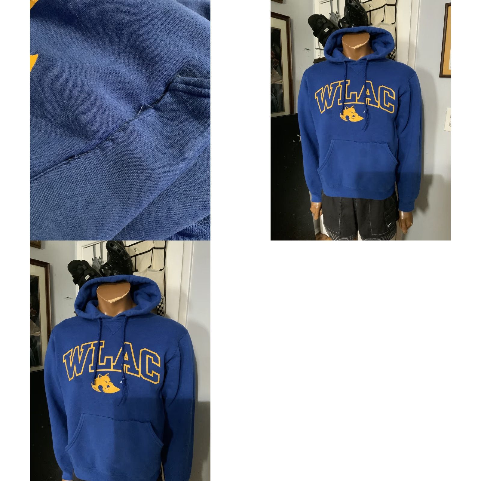 Russell Athletic VINTAGE Russell Athletic WLAC West Los Angeles College Hoodie Mens S Blue Pullover Size US S / EU 44-46 / 1 - 9 Thumbnail