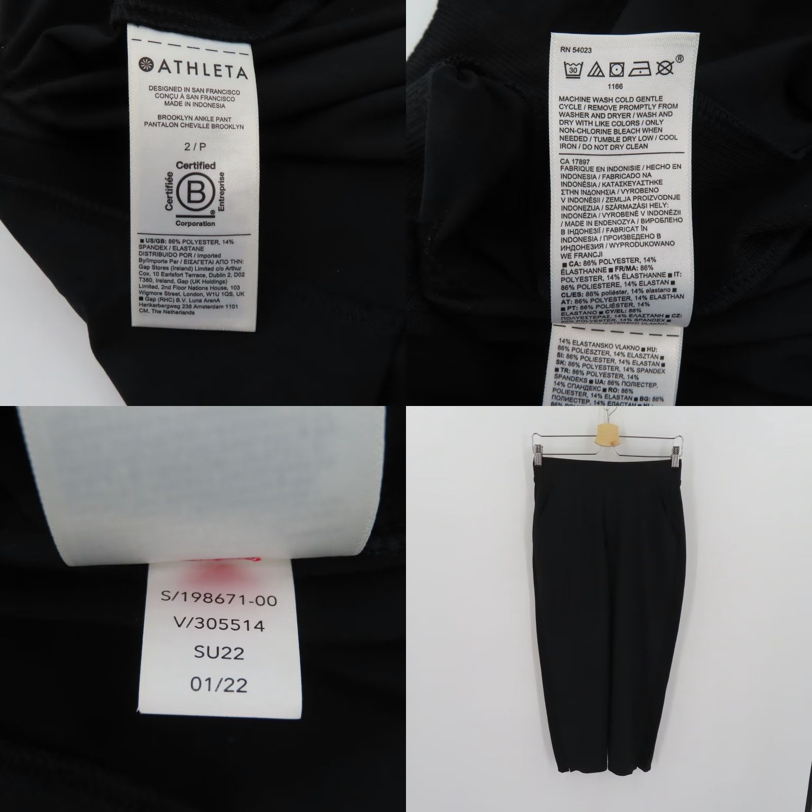 Athleta Athleta Women Brooklyn Mid Rise Ankle Pant Solid Black Pockets Activewear XS-Size 2 Regular Pants Athleisure Women Size 26" / US 2 / IT 38 - 8 Thumbnail