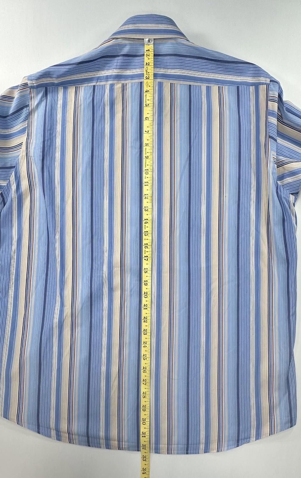 Hugo Boss Boss Hugo Boss 100% Cotton Striped Button-Up Blue Mens L Size US L / EU 52-54 / 3 - 5 Thumbnail