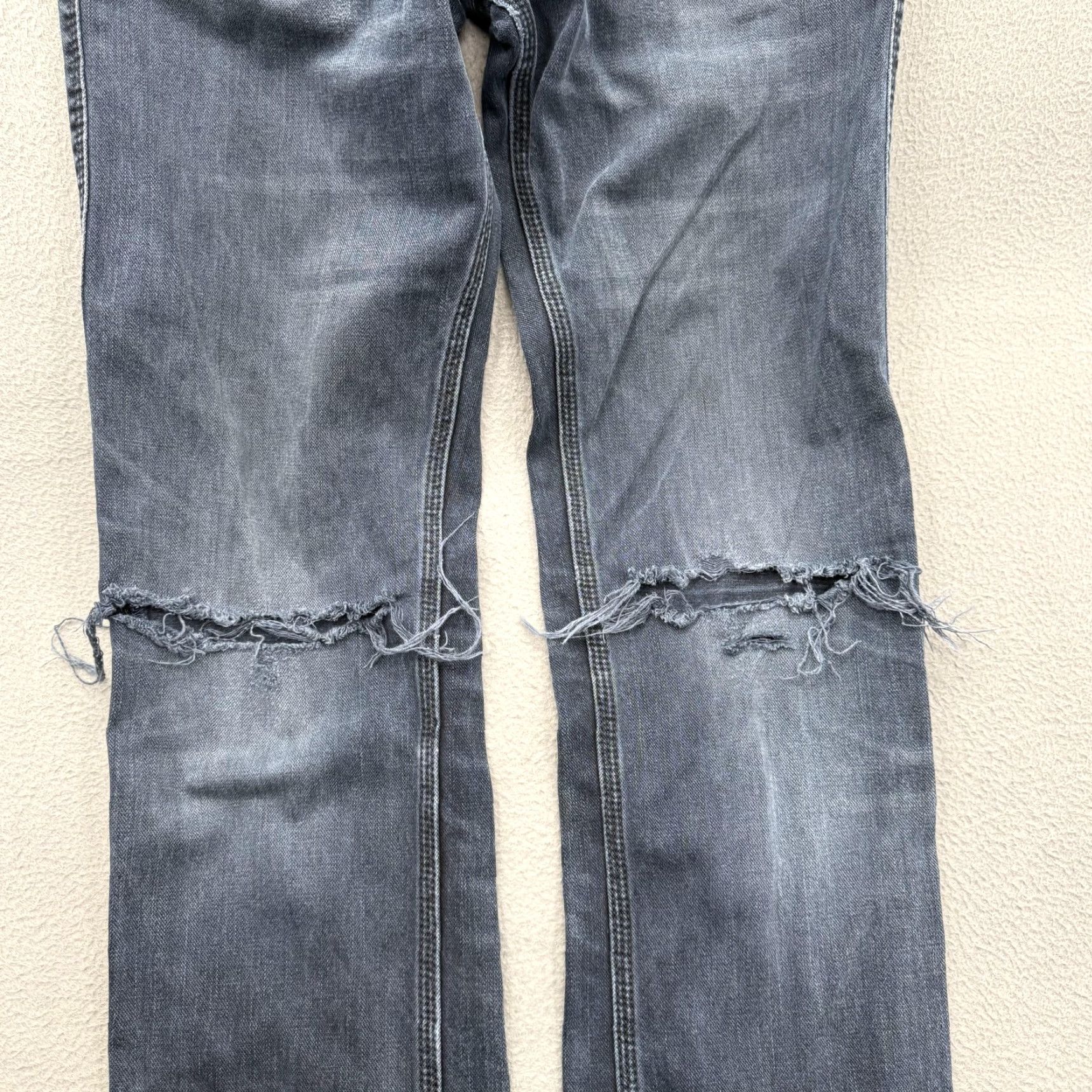 Denime Acne Jeans Jeans Mens 30x34 Blue Straight Leg Distressed Ripped Mid Wash Denim Jeans Mens Straight Leg 30 Blue Distressed Knee Size US 30 / EU 46 - 3 Thumbnail