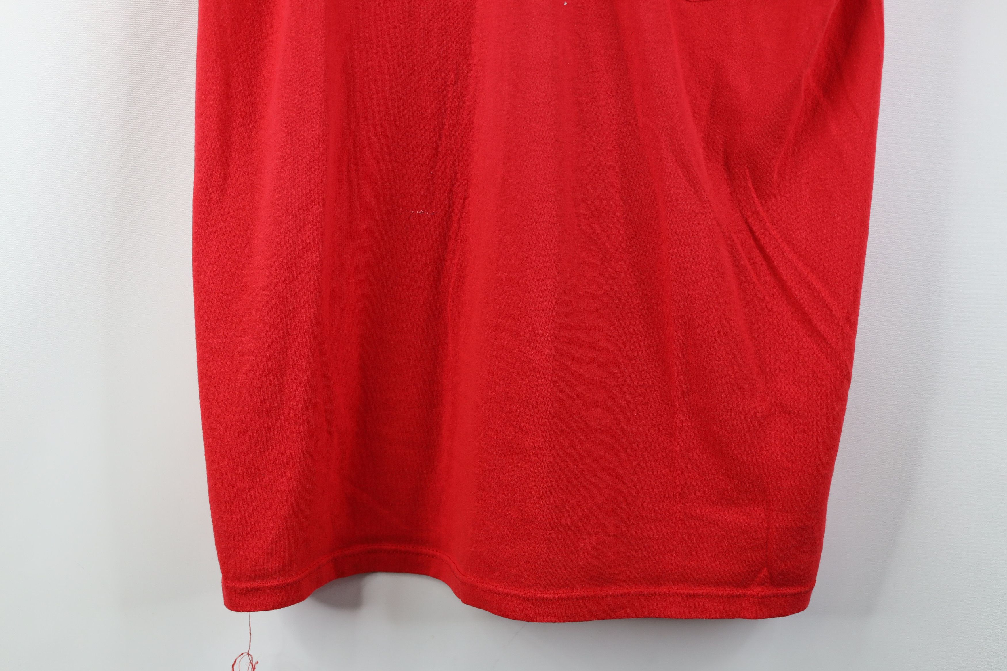 Vintage Vintage 90s Streetwear Blank Sleeveless Muscle T-Shirt Red Size US L / EU 52-54 / 3 - 3 Thumbnail