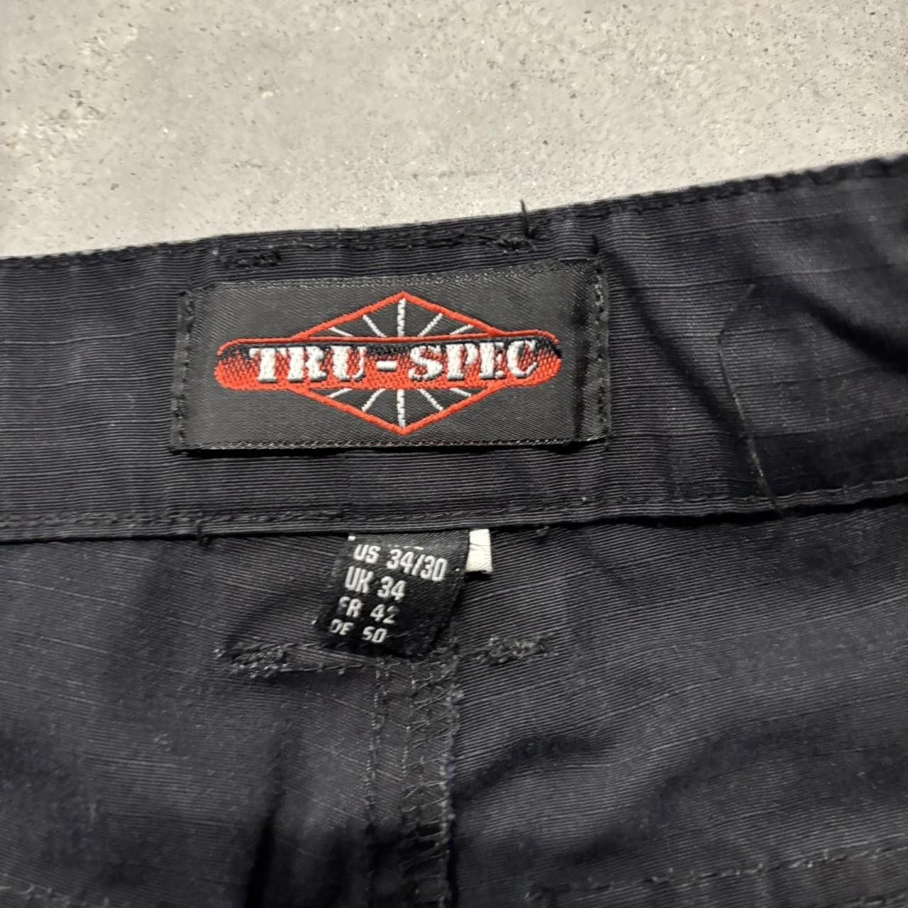 Japanese Brand × Vintage Crazy Vintage Y2K/2000s Baggy Black Streetwear Workwear Skater Cargo Pants! Size US 34 / EU 50 - 7 Thumbnail