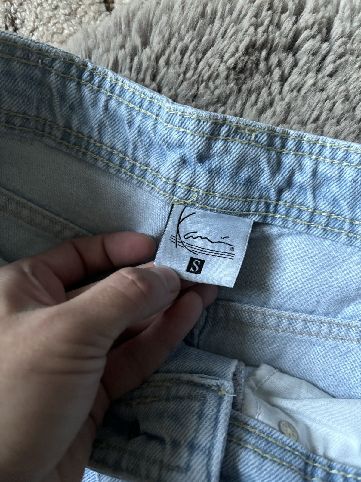 Karl Kani Karl Kani Jeans Carprenter Baggy Y2K blue denim pants Size US 31 - 5 Thumbnail