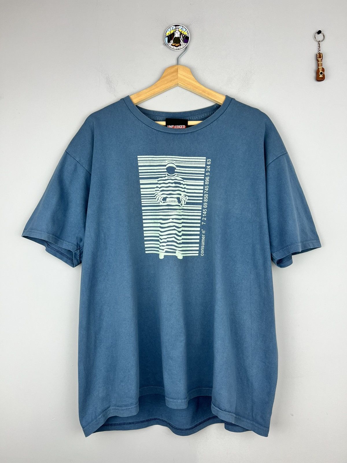 Japanese Brand × Vintage Unfledged Prisoner T shirt Blue Japanese Size US XL / EU 56 / 4 - 1 Thumbnail