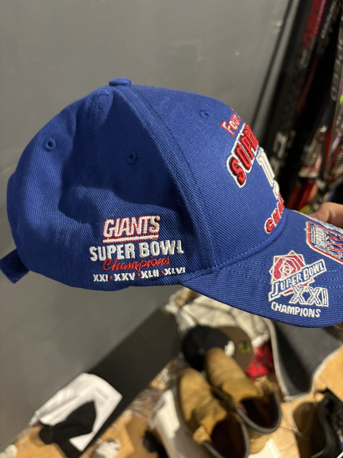NFL New York Giants 4 Times Super Bowl Champions Hat Size ONE SIZE - 3 Thumbnail