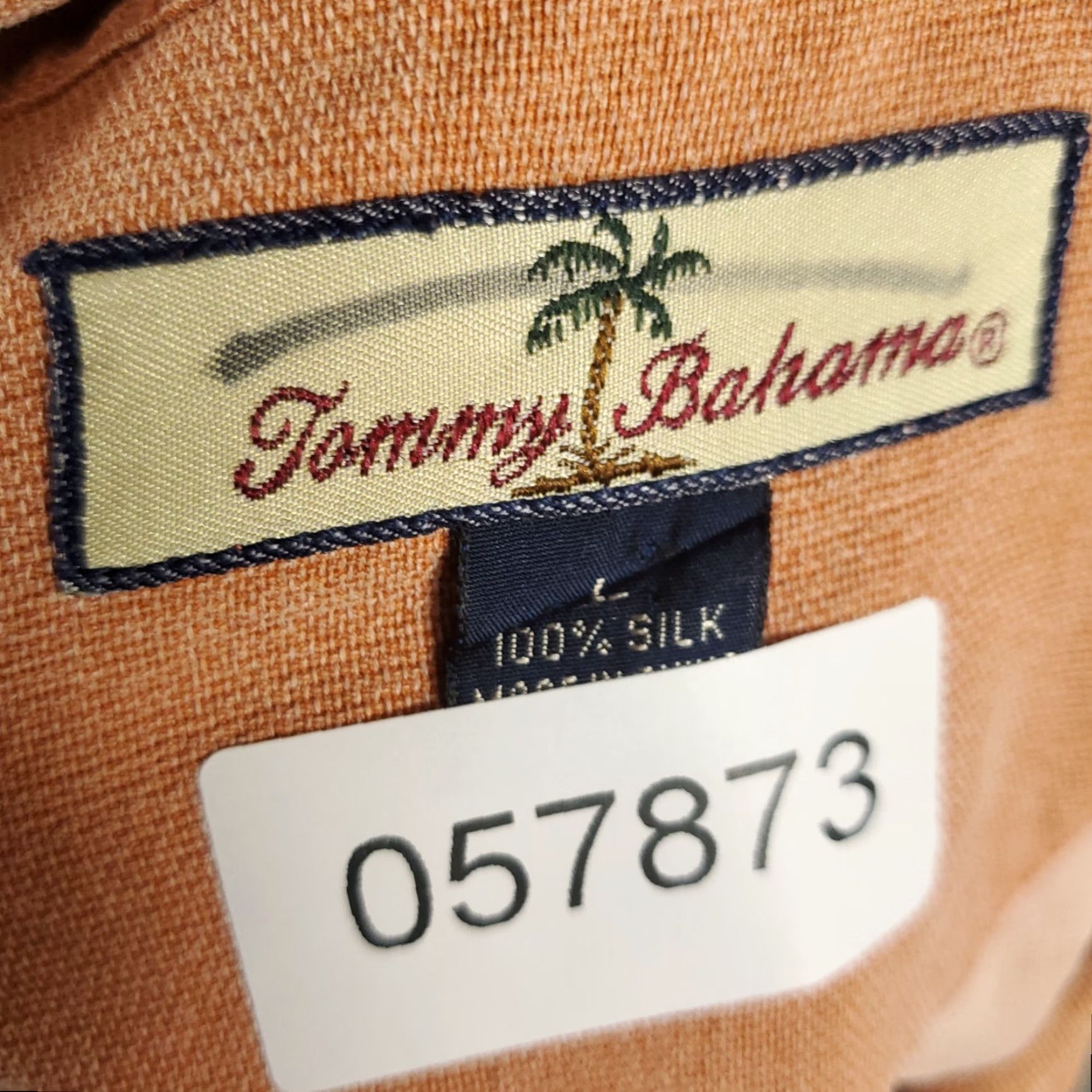 Tommy Bahama Tommy Bahama Button-Up Shirt Mens Large Orange Tropical Hawaiian Short Sleeve Silk Size US L / EU 52-54 / 3 - 8 Thumbnail