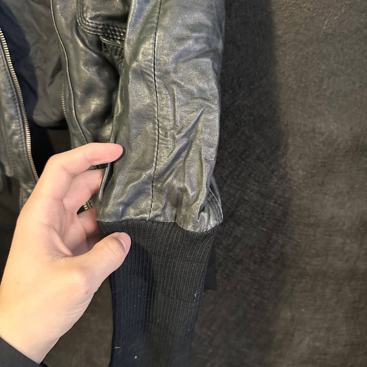 Patrizia Pepe Vintage Patrizia Pepe Black Leather Jacket Made in Italy Size S / US 4 / IT 40 - 8 Thumbnail