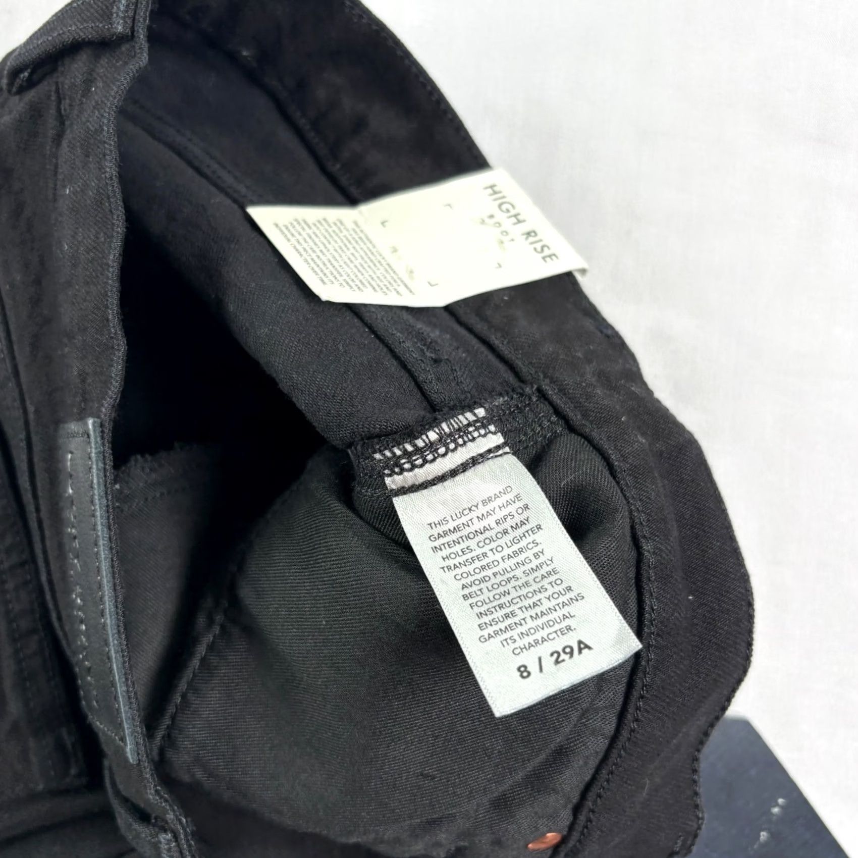 Lucky Brand Lucky Brand Jeans Womens 8/29 Black Mid Rise Straight Ankle Fringed Hem NEW READ Size 30" / US 8 / IT 44 - 6 Thumbnail